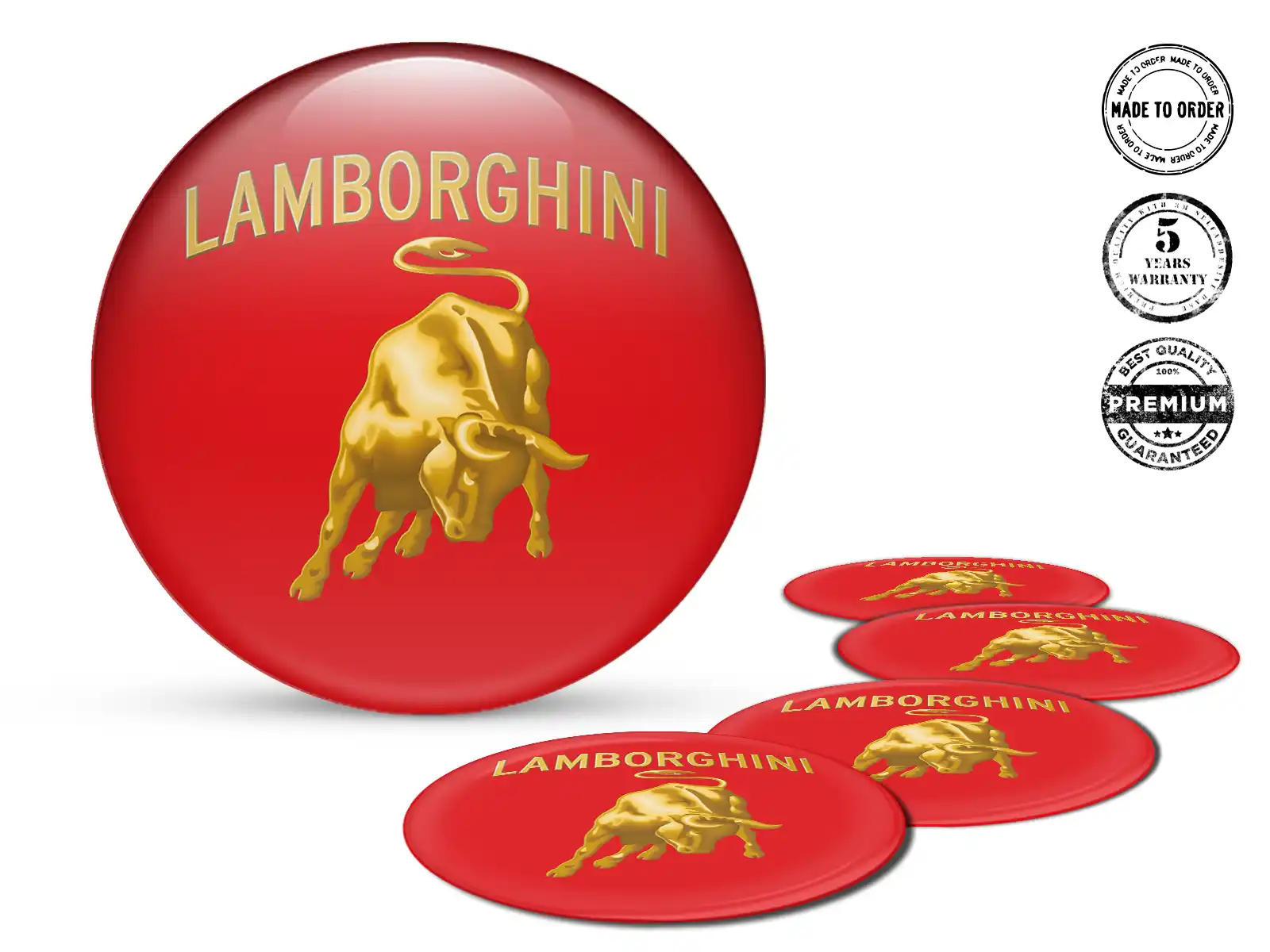 Lamborghini Radplaketten Ausgabe Harzgewölbte Labels